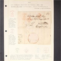 France 1840 Stampless Cover with French postal and