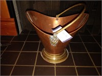 vintage Copper Coal Scuttle