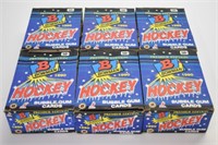 6 BOXES OF 1990 BOWMAN HOCKEY CARD WAX PACKS