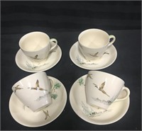 4 Doulton Cups & Saucers The Coppice Pattern