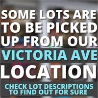 Please Note Some Lots are for Pickup at Victoria