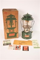 COLEMAN LANTERN 220F WITH BOX & MANUALS - 14" T