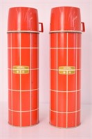 2 THERMOS BRAND THERMOSES - 13.5" TALL