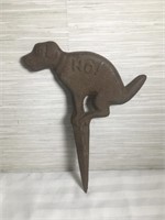 Cast Iron Dog No Pooping Sign
