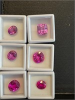 6 Rose Sapphire Gemstones