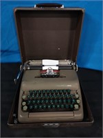 Vintage Sterling Smith Corona Typewriter with Case