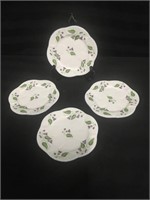 4 Shelley China Bread & Butter Dishes Campanulla