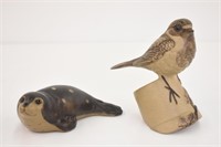 POTTERY SEAL & SPARROW BY POOLE