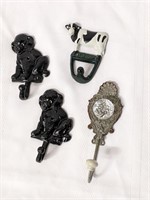Hooked on Wall Hooks: Cast Iron Cow Dogs & Knob