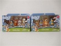 (2) 4-Pk Bluey Figures, Bluey & Family - Bluey