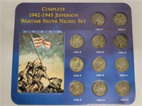 1942 - 1945 USA Jefferson Silver Nickel Set