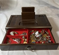 Mens Valet Jewelry Box with Content