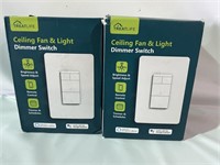 $100  2PK Smart Ceiling Fan Control and Dimmer