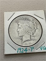 1924 Peace Silver Dollar