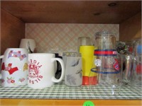 CONTENTS OF SHELF - GLASSES AND MUGS - BUYER TO