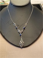 925 Sterling Flower Pendant Necklace