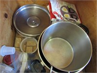 CONTENTS OF DRAWER - POTS, EGG POACHER AND MORE