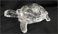 Glass turtle figurine, 7" x 5" x 3"