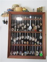 SPOON COLLECTION WITH DISPLAY CASE