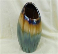 Glazed art pottery vase, 12.5" tall