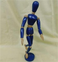Wooden artist's jointed mannequin figurine,