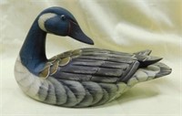 Hand carved goose by Ben Brace, 9" X 3.5" x 5"