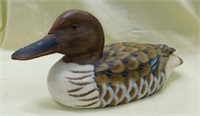 1991 Hand carved duck decoy signed Lian Gin Yan,