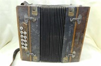 Pre 1920's M. Hohner button accordeon w/ wooden