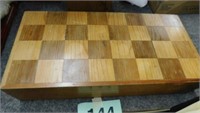 Fancy chess set in wooden case that opens to game