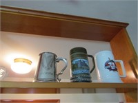 CONTENT SHELF - BEER BOTTLES, STEINS AND KNICK