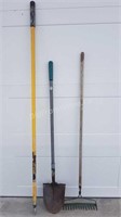 RAKE + SHOVEL + EXTENSION POLE