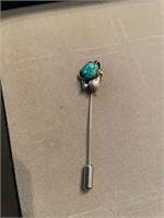 Turquoise Sterling Stick Pin
