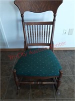 >Spindle Back Rocking Chair, 36" T x 20"W x 32"D