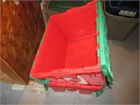 2 RED AND GREEN TOTES