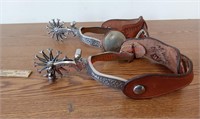 Cowboy boot Spurs and Straps