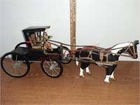 Handmade wood Horse & Buggy