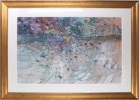 ROBIN BOLTON "SPRING SHORELINE" ABSTRACT PAINTING