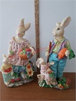 Mr & Mr Easter Rabbits, 17"