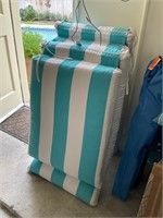FrontGate Blue & White Stripe Cushions (2)