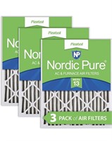 Nordic Pure 16x25x2 MERV 13 - 3 Pack