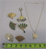 Vintage Fan Pins & Brooches