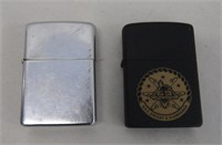 2 Vintage Zippo Lighters