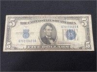 1934D $5 Silver Certificate