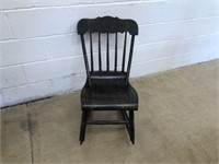 Paint Decorated Antique Rocking Chair