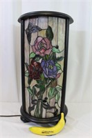 Stained Glass Cylinder Floor Lamp