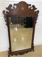 Decorative Chippendale Style Inlaid Mirror