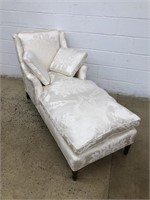 Modern Upholstered Floral Chaise Lounge