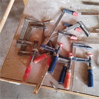 Assorted Wood Clamps and Vise Grips