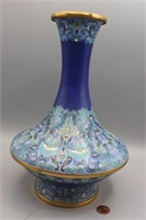 Lovely Blue & Brass Cloisonné Vase