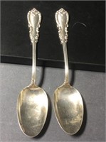 2 Sterling Serving Spoons, 124 Grams